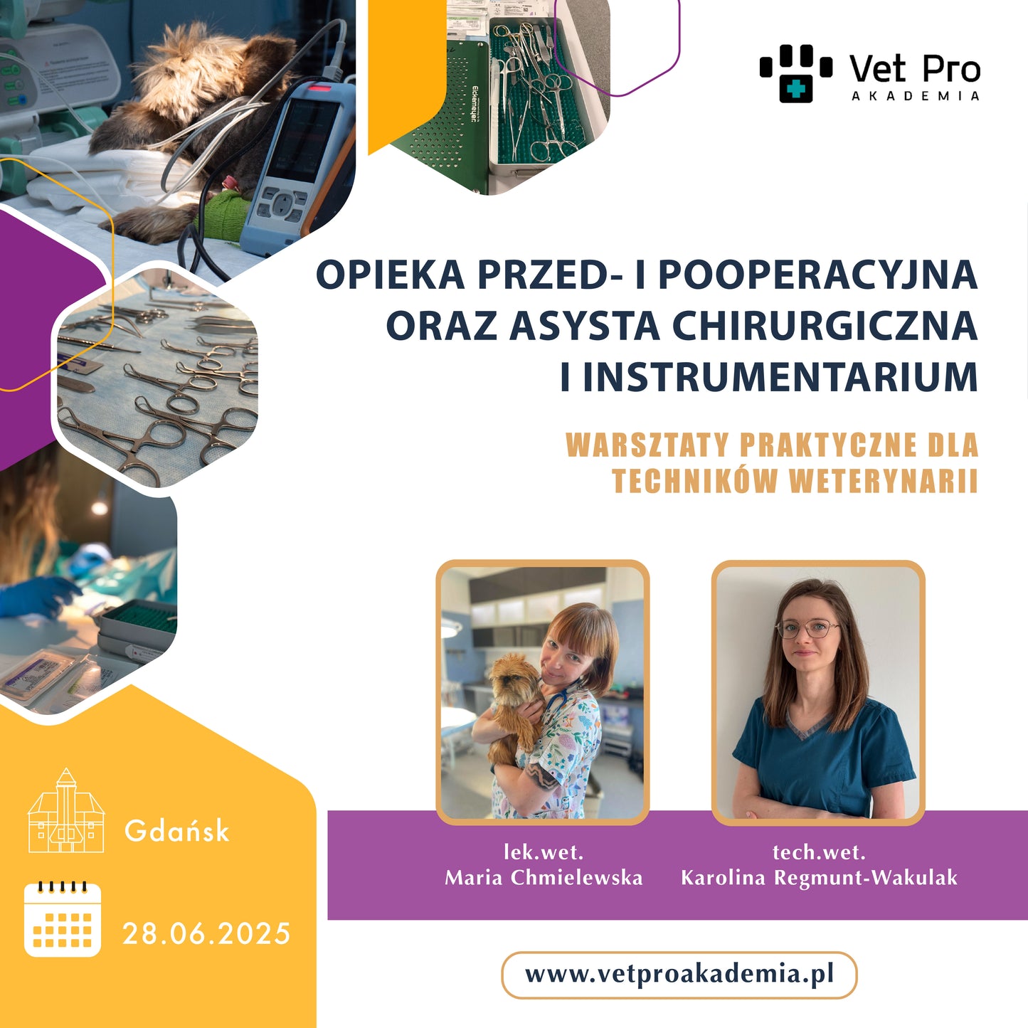 Opieka przed- i pooperacyjna oraz asysta chirurgiczna i instrumentarium
