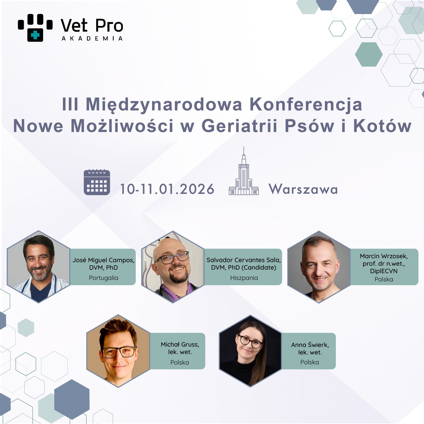 III Międzynarodowa Konferencja Nowe Możliwości w Geriatrii Psów i Kotów