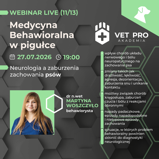 Neurologia a zaburzenia zachowania psów